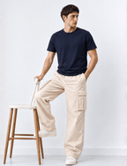 Straight Fit Cargo Pant – Beige