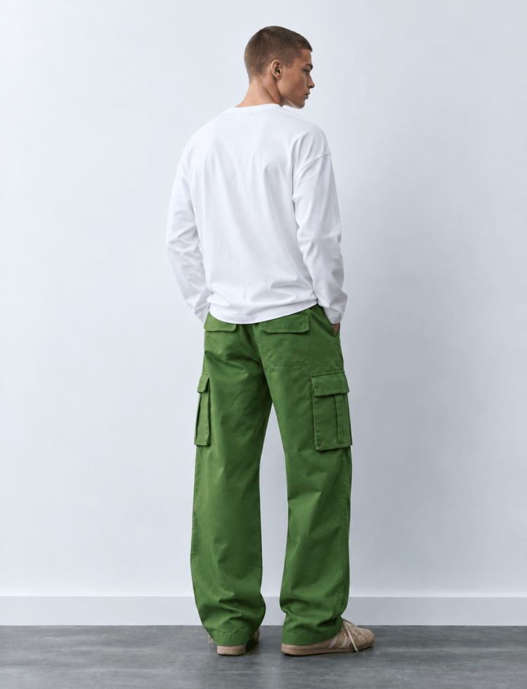 Straight Fit Cargo Pants – Green