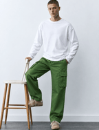 Straight Fit Cargo Pants – Green