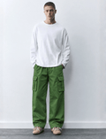Straight Fit Cargo Pants – Green