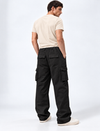 Black Twill Cargo Pants