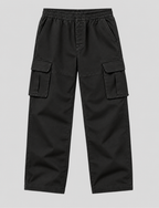 Black Twill Cargo Pants