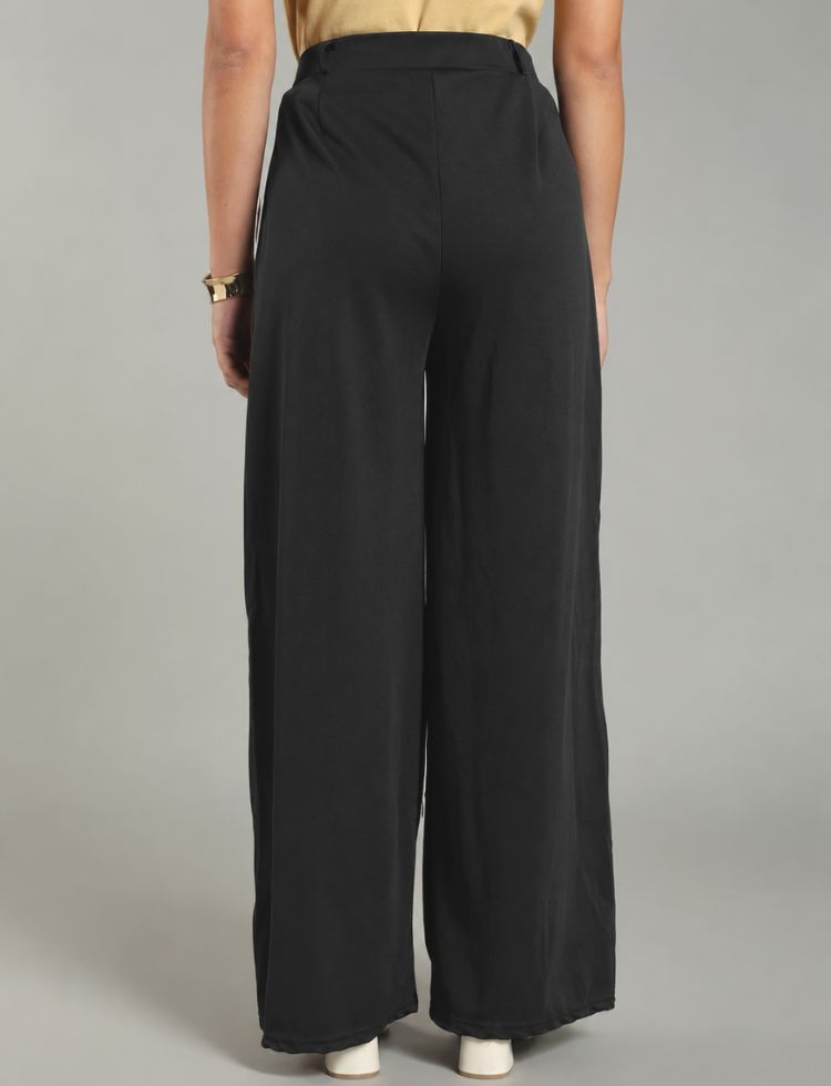 Black Wide-Leg Trousers