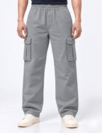 Grey Twill Cargo Pants