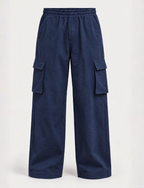 Navy Blue Baggy Cargo Pants