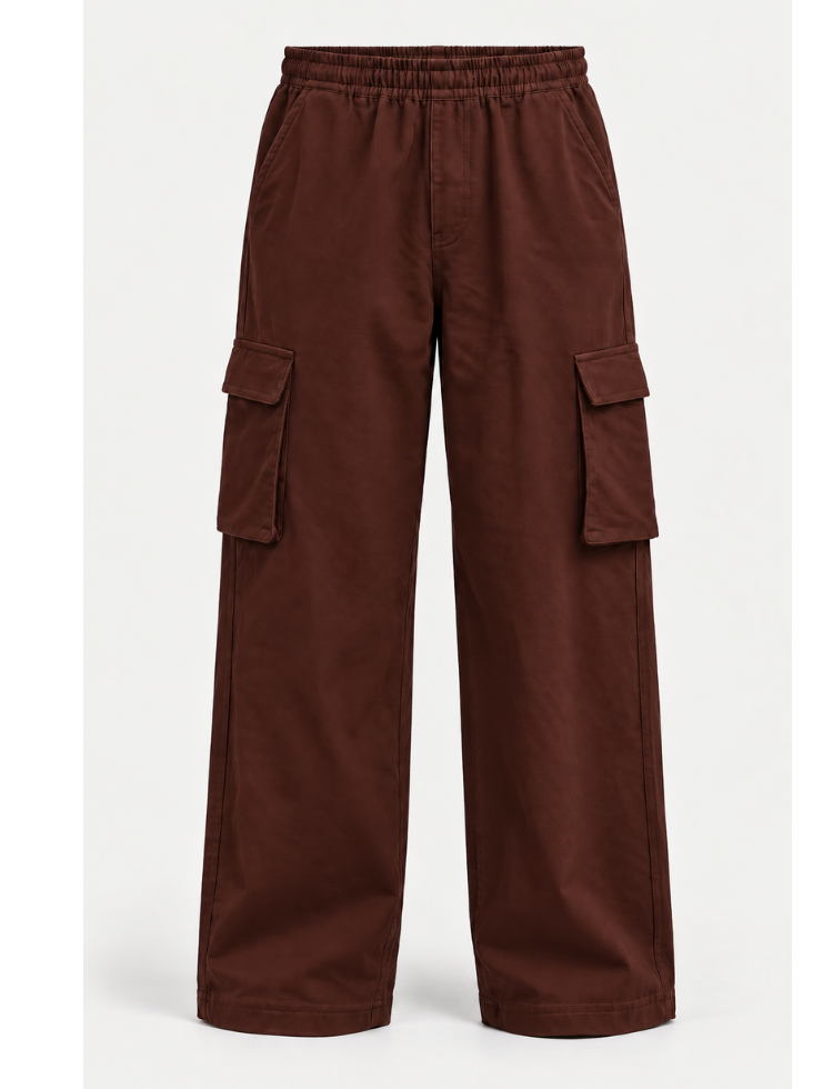 Brown Baggy Cargo Pants