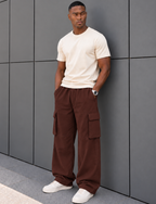 Brown Baggy Cargo Pants