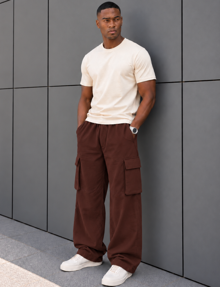 Brown Baggy Cargo Pants