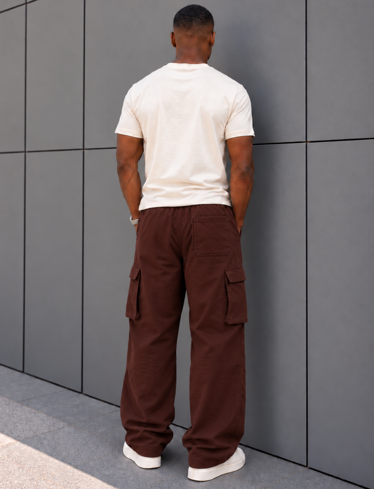 Brown Baggy Cargo Pants