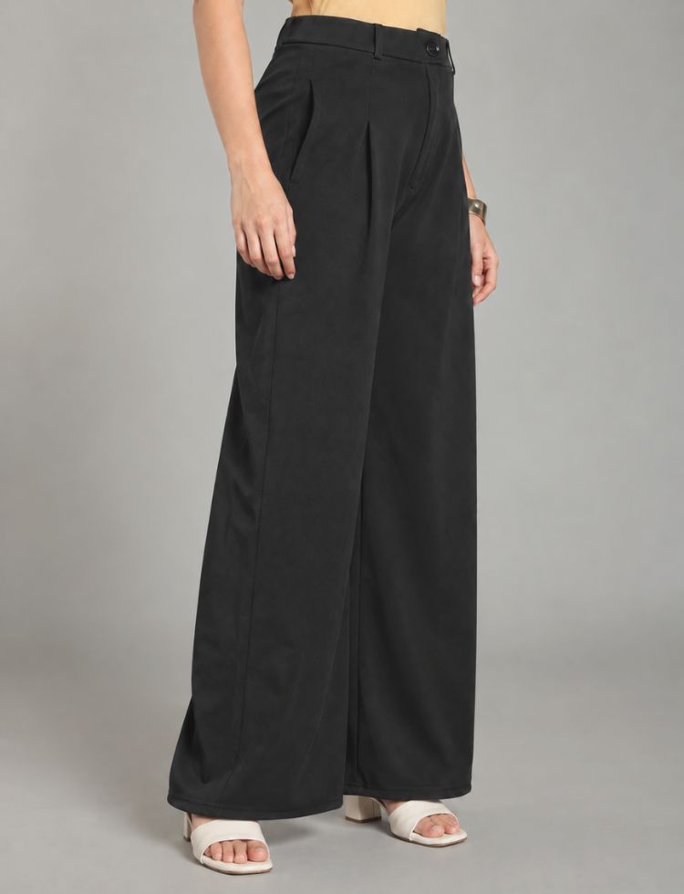 Black Wide-Leg Trousers