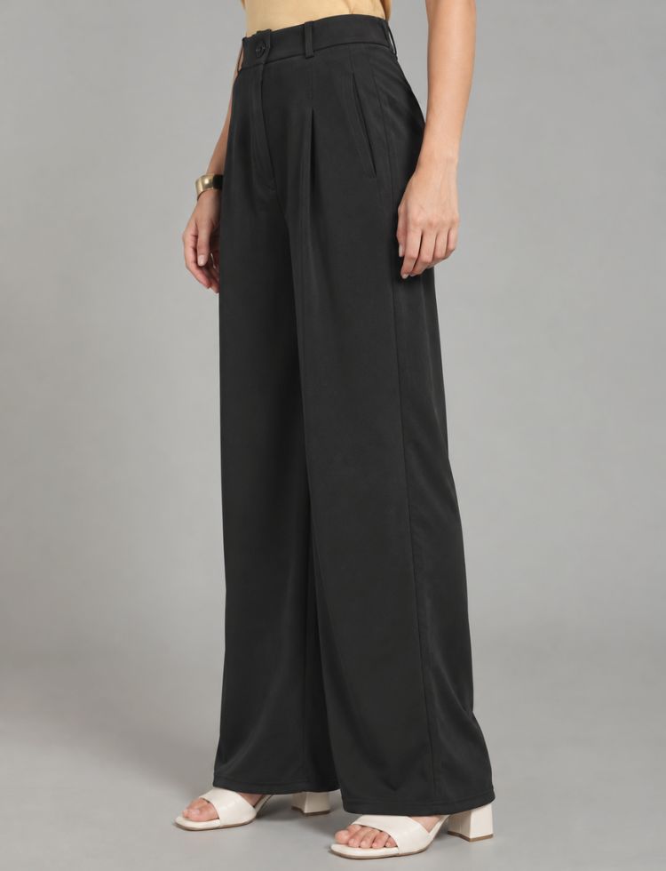 Black Wide-Leg Trousers