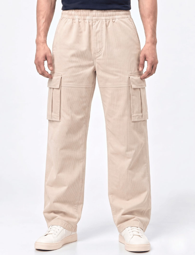 Straight Fit Cargo Pant – Beige