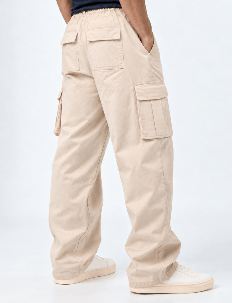 Straight Fit Cargo Pant – Beige