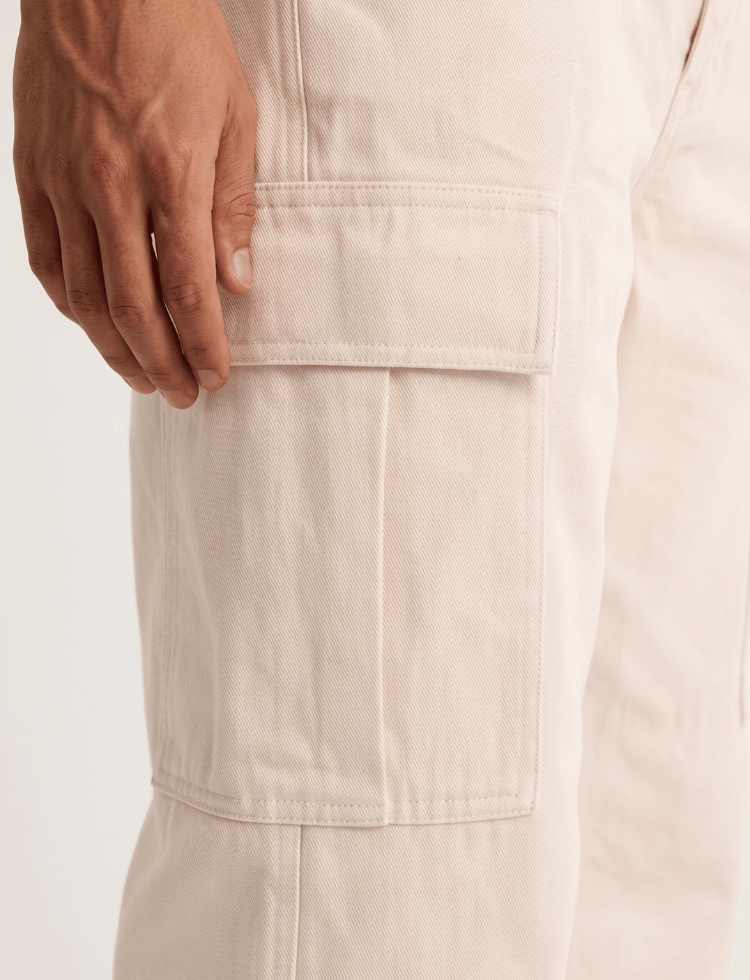 Straight Fit Cargo Pant – Beige