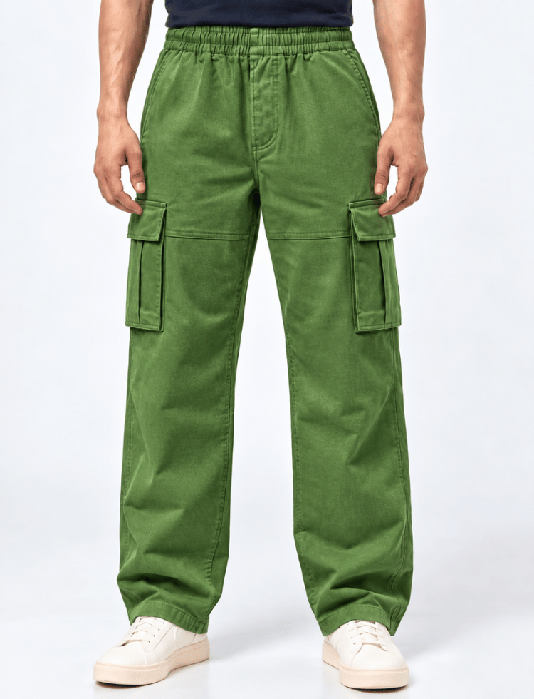 Straight Fit Cargo Pants – Green